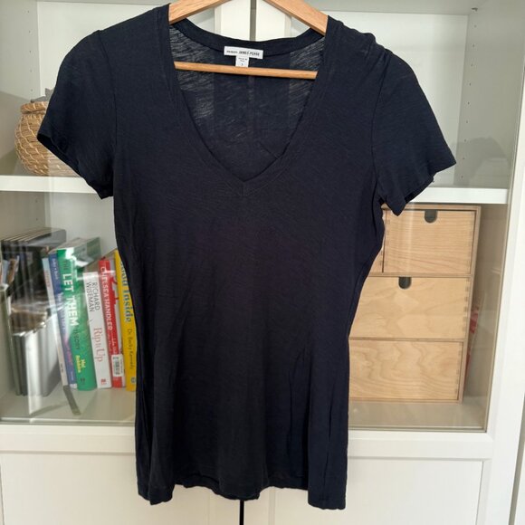 James Perse Slub V Neck Size 1 in Deep (Dark Navy) Purchased Directly from JP - Picture 5 of 7